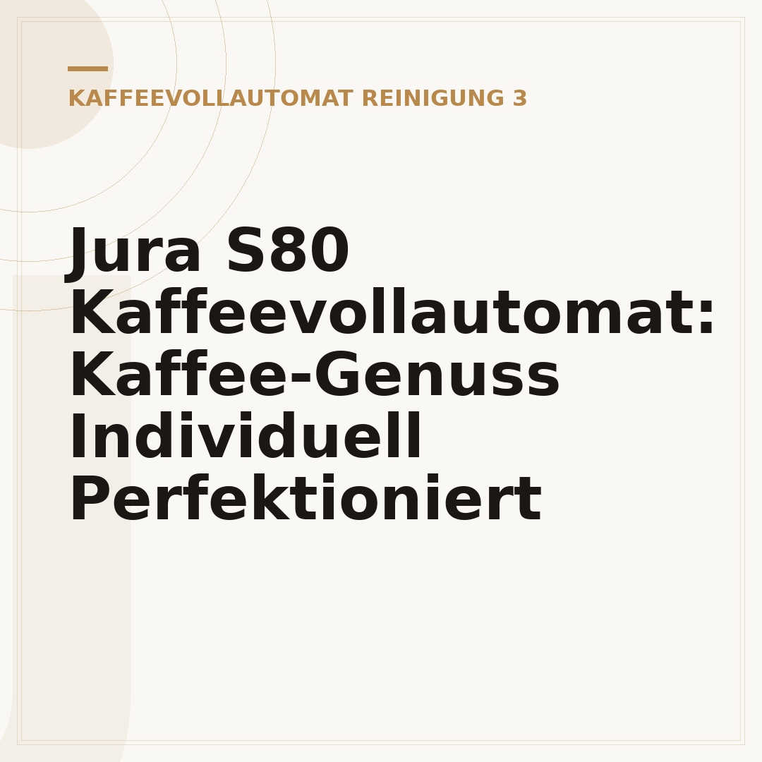 Jura S80 Kaffeevollautomat: Kaffee-Genuss Individuell Perfektioniert