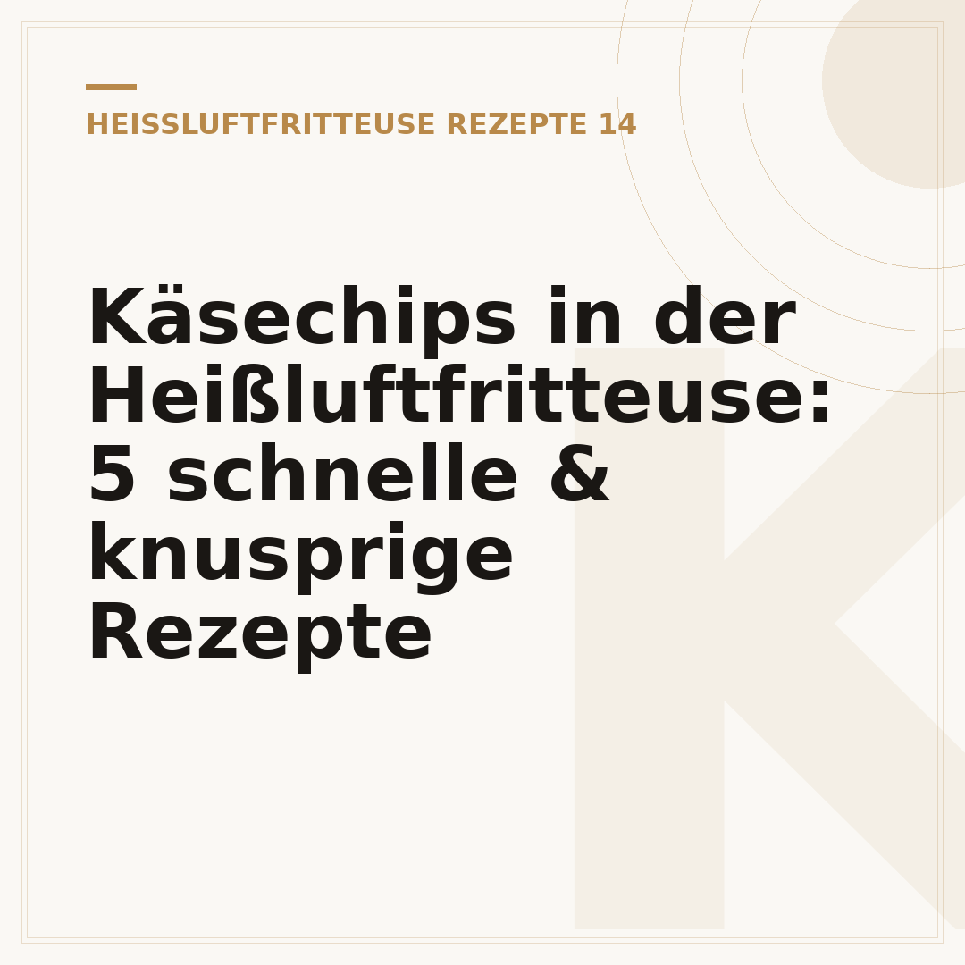 Käsechips in der Heißluftfritteuse: 5 schnelle & knusprige Rezepte