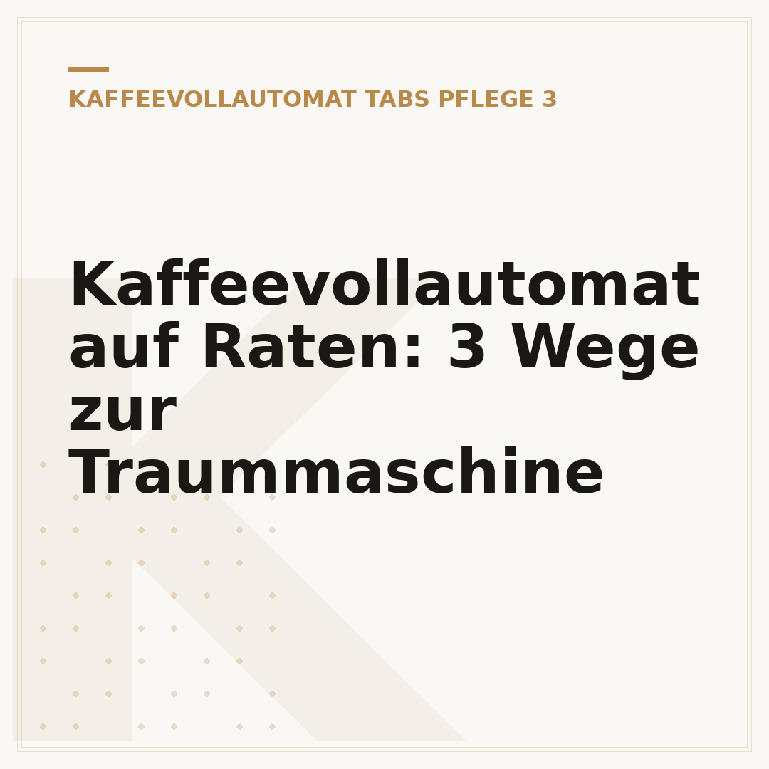 Kaffeevollautomat auf Raten: 3 Wege zur Traummaschine