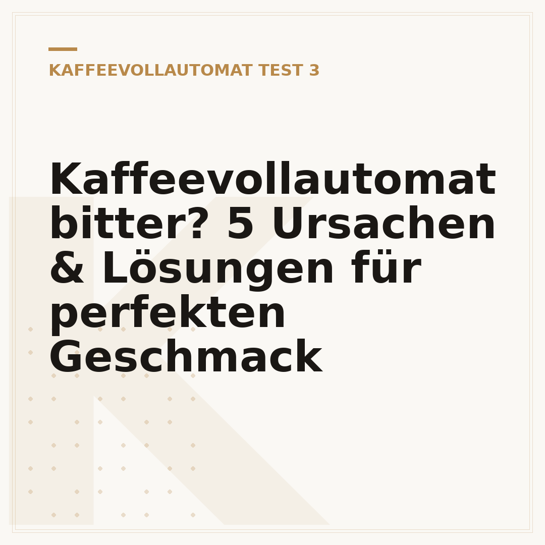 Kaffeevollautomat bitter? 5 Ursachen & Lösungen für perfekten Geschmack