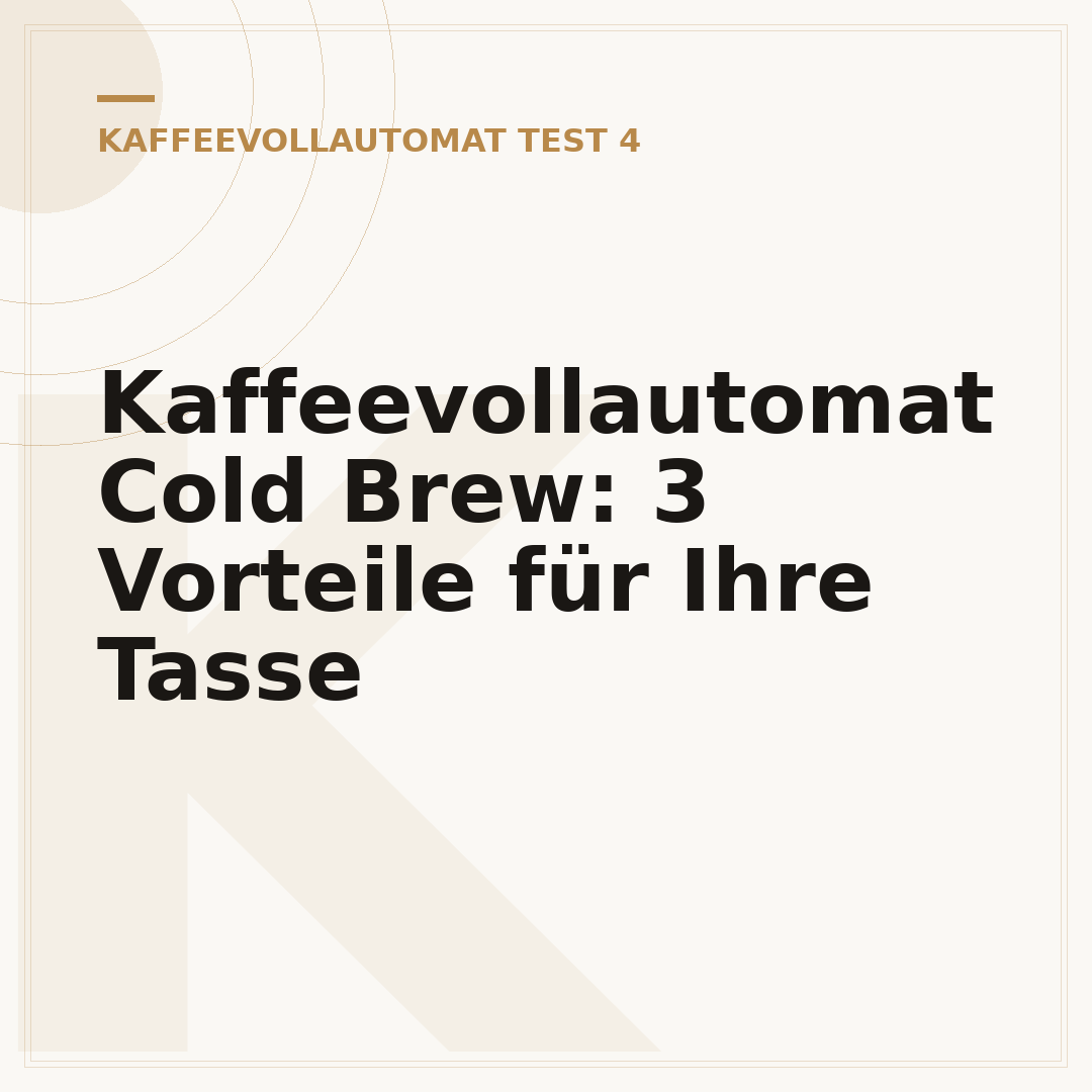Kaffeevollautomat Cold Brew: 3 Vorteile für Ihre Tasse