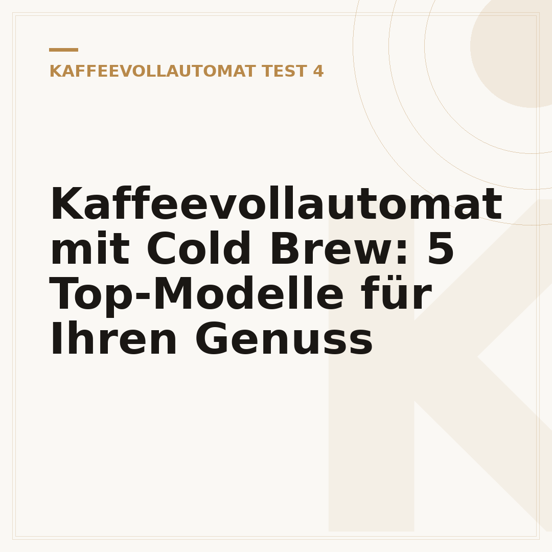 Kaffeevollautomat mit Cold Brew: 5 Top-Modelle für Ihren Genuss