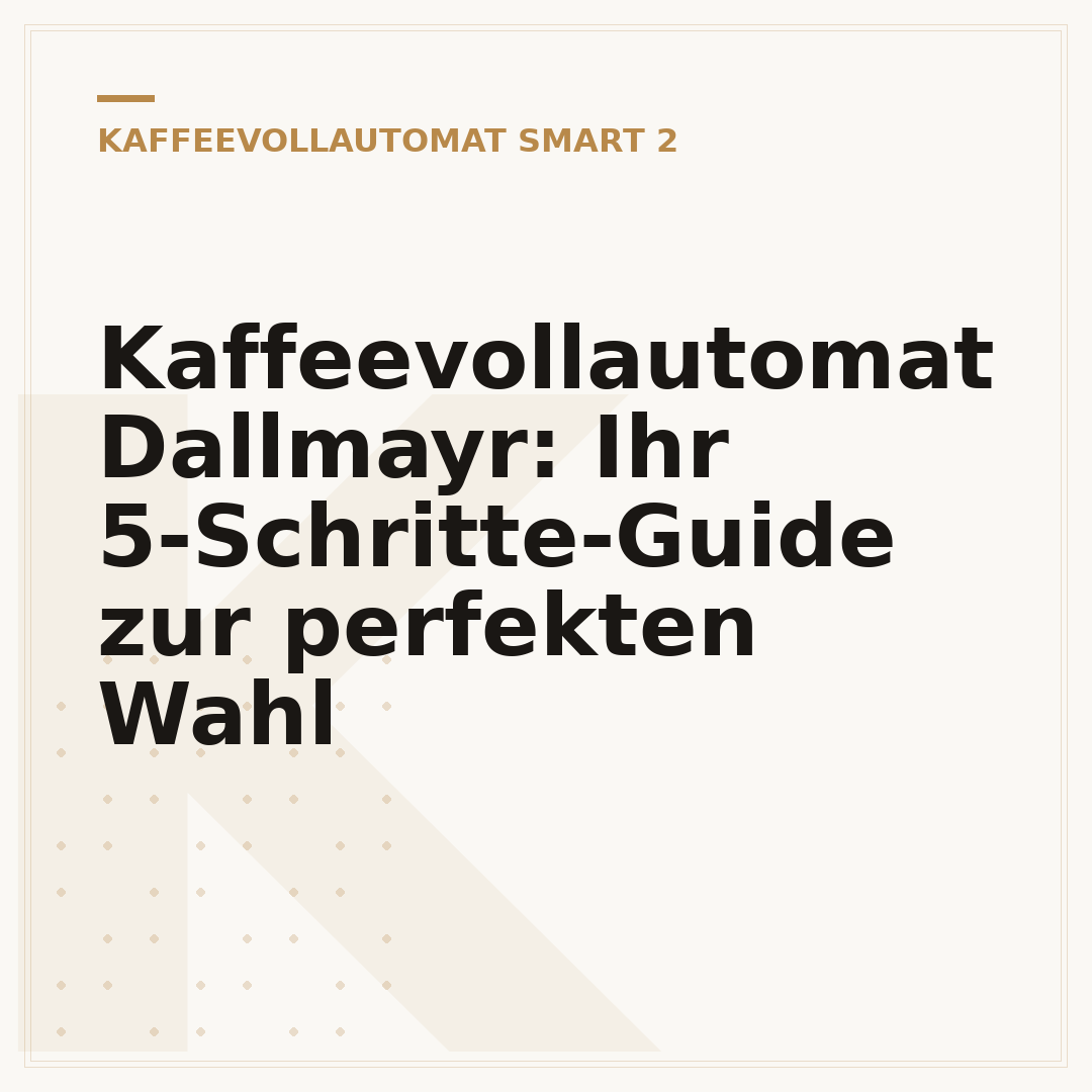 Kaffeevollautomat Dallmayr: Ihr 5-Schritte-Guide zur perfekten Wahl