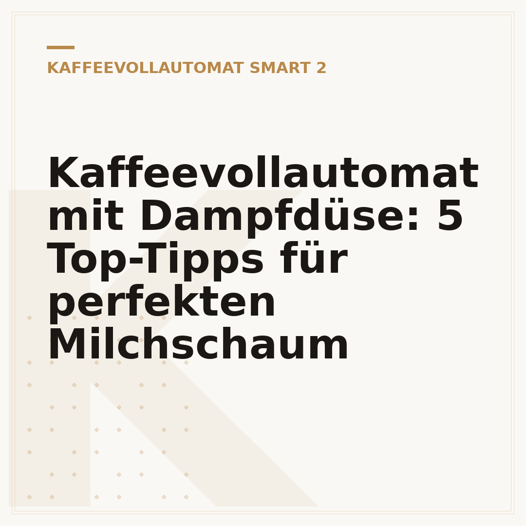 Kaffeevollautomat mit Dampfdüse: 5 Top-Tipps für perfekten Milchschaum
