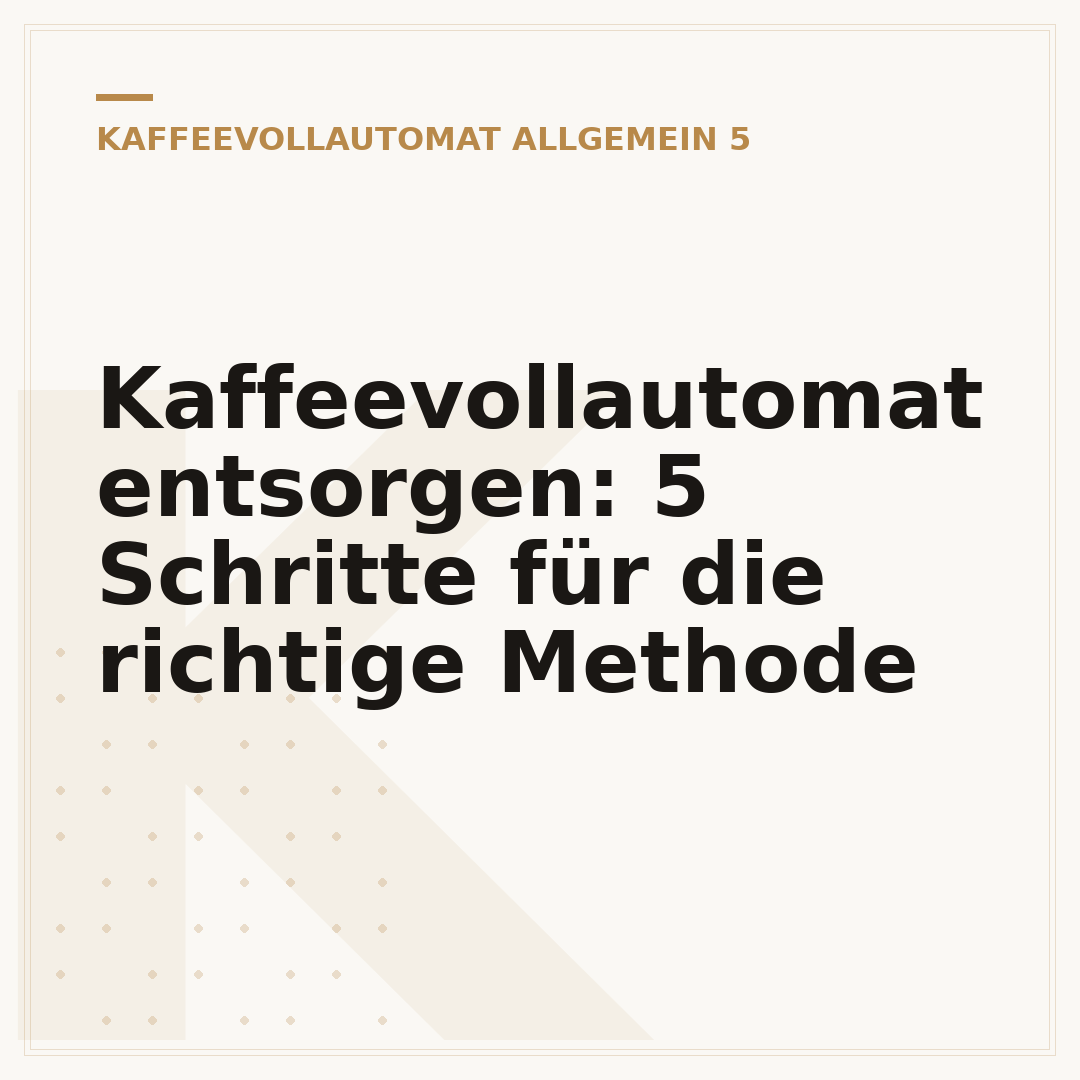 Kaffeevollautomat entsorgen: 5 Schritte für die richtige Methode