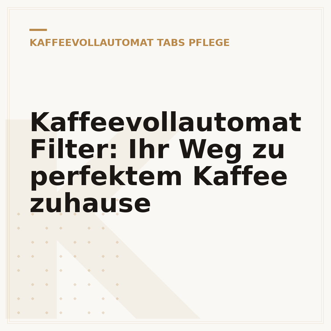 Kaffeevollautomat Filter: Ihr Weg zu perfektem Kaffee zuhause