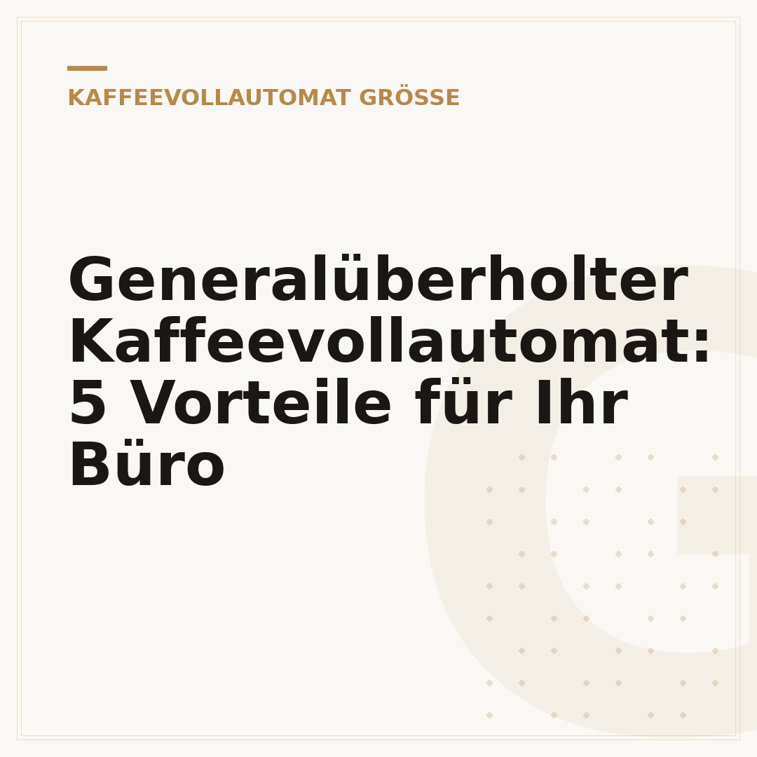 Generalüberholter Kaffeevollautomat: 5 Vorteile für Ihr Büro