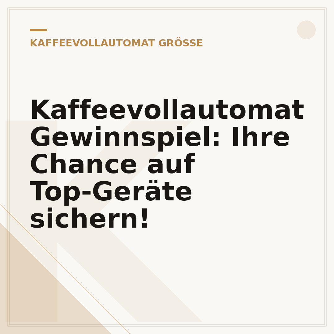 Kaffeevollautomat Gewinnspiel: Ihre Chance auf Top-Geräte sichern!