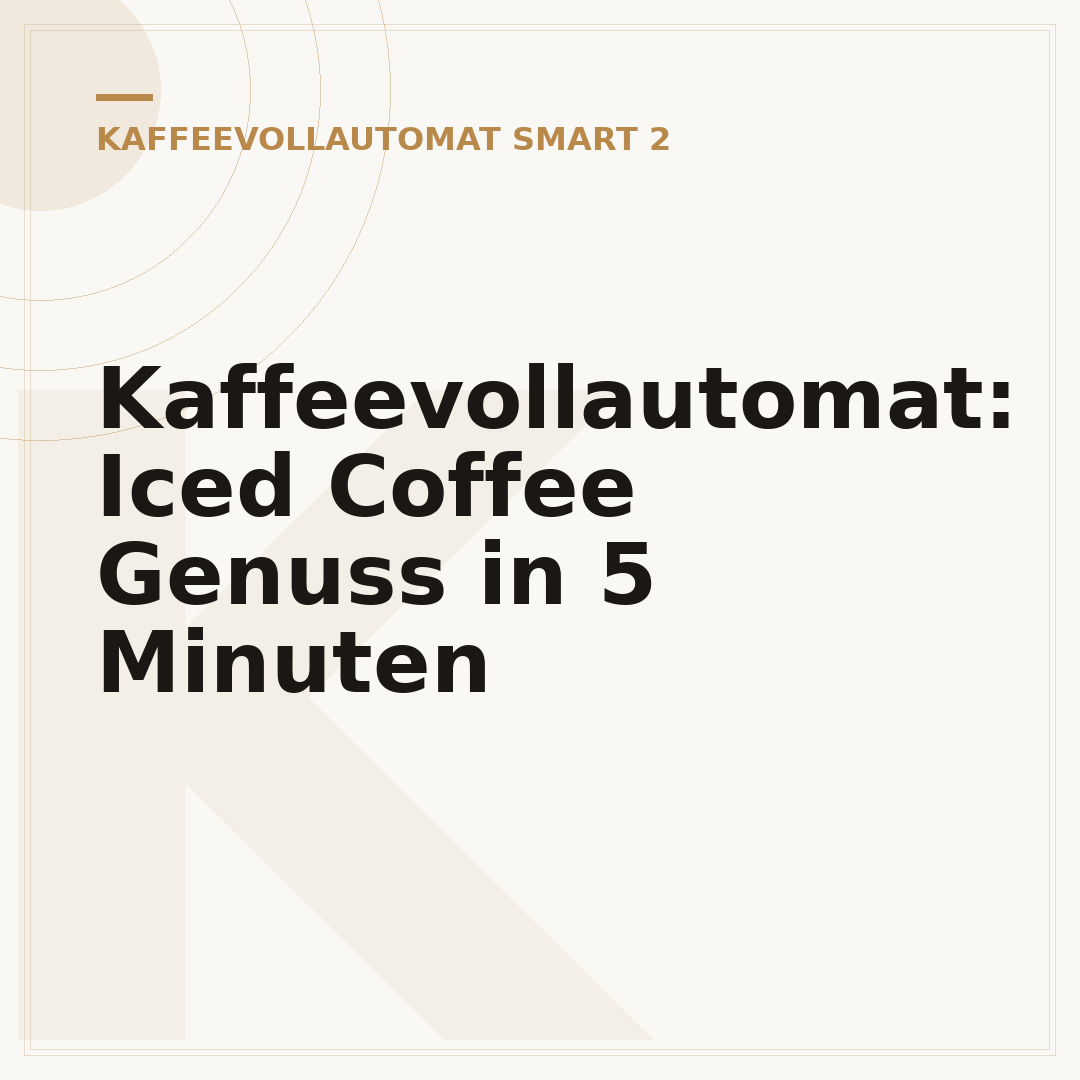 Kaffeevollautomat: Iced Coffee Genuss in 5 Minuten