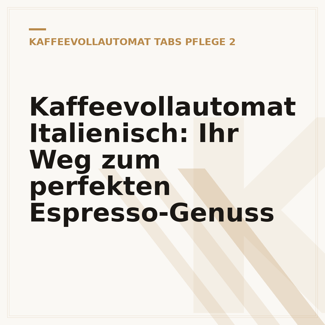 Kaffeevollautomat Italienisch: Ihr Weg zum perfekten Espresso-Genuss