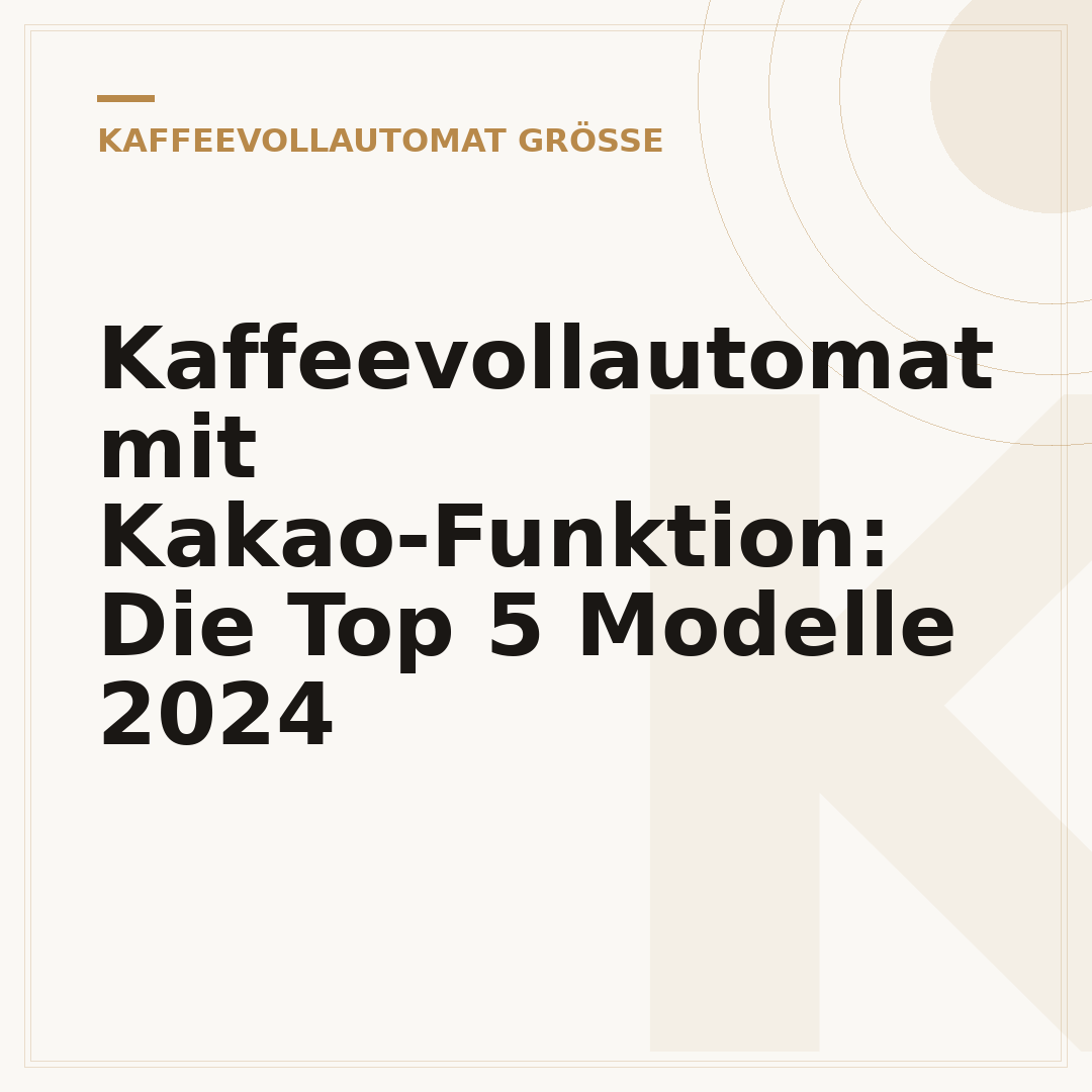 Kaffeevollautomat mit Kakao-Funktion: Die Top 5 Modelle 2024