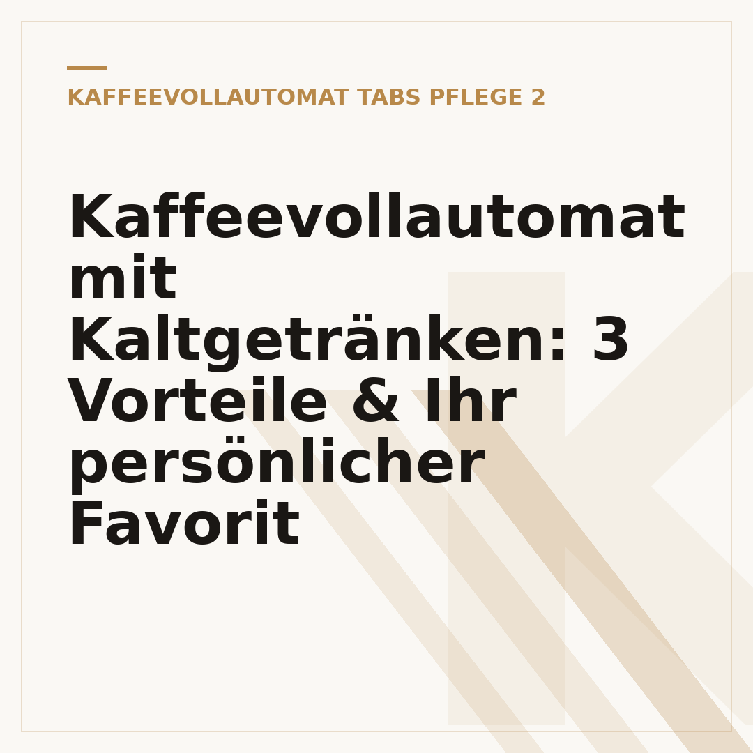 Kaffeevollautomat mit Kaltgetränken: 3 Vorteile & Ihr persönlicher Favorit