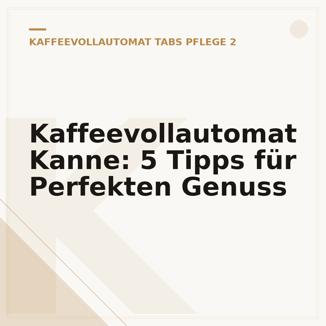 Kaffeevollautomat Kanne: 5 Tipps für Perfekten Genuss