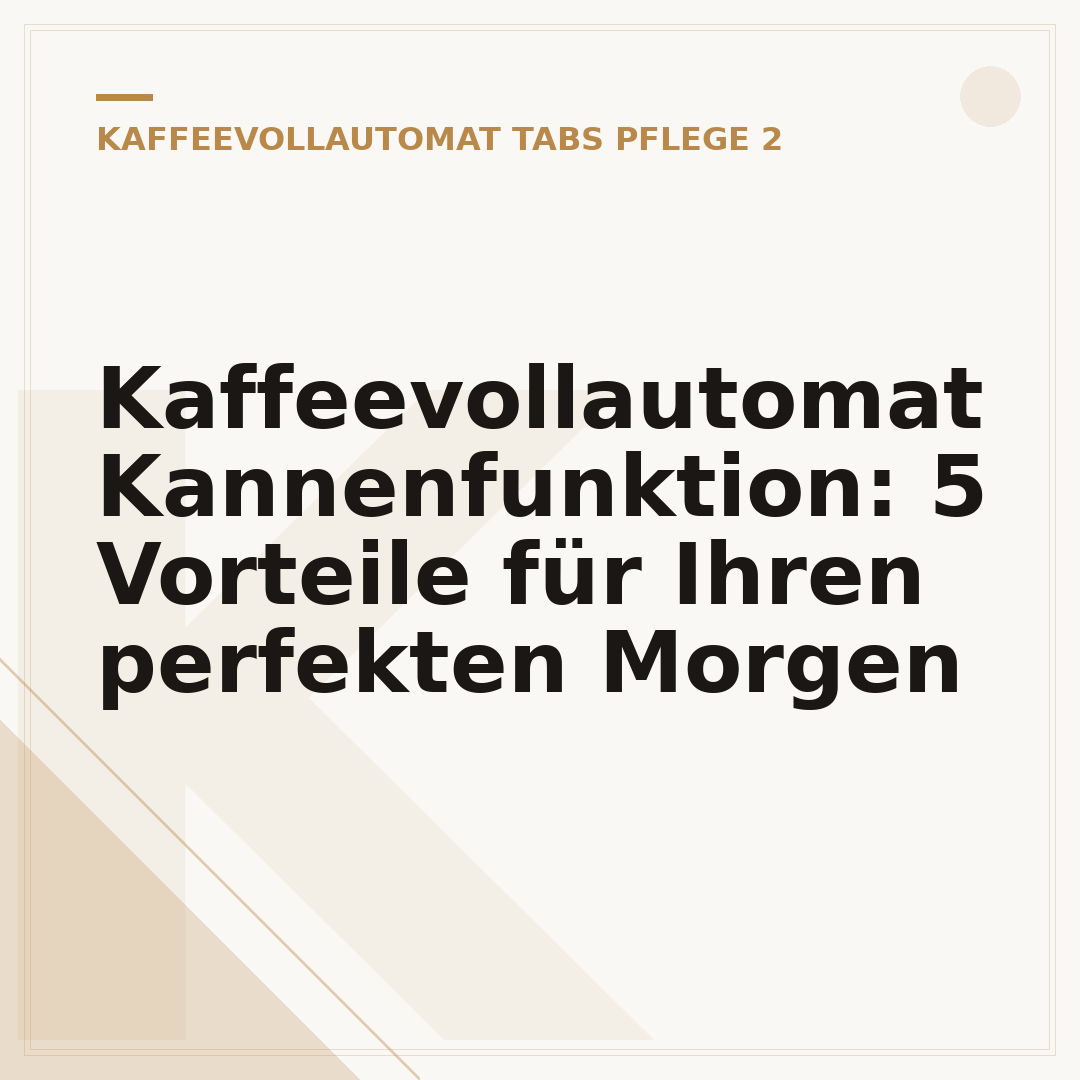Kaffeevollautomat Kannenfunktion: 5 Vorteile für Ihren perfekten Morgen