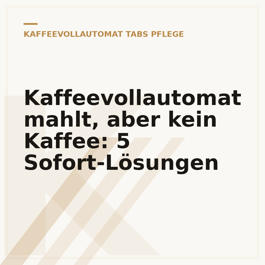 Kaffeevollautomat mahlt, aber kein Kaffee: 5 Sofort-Lösungen