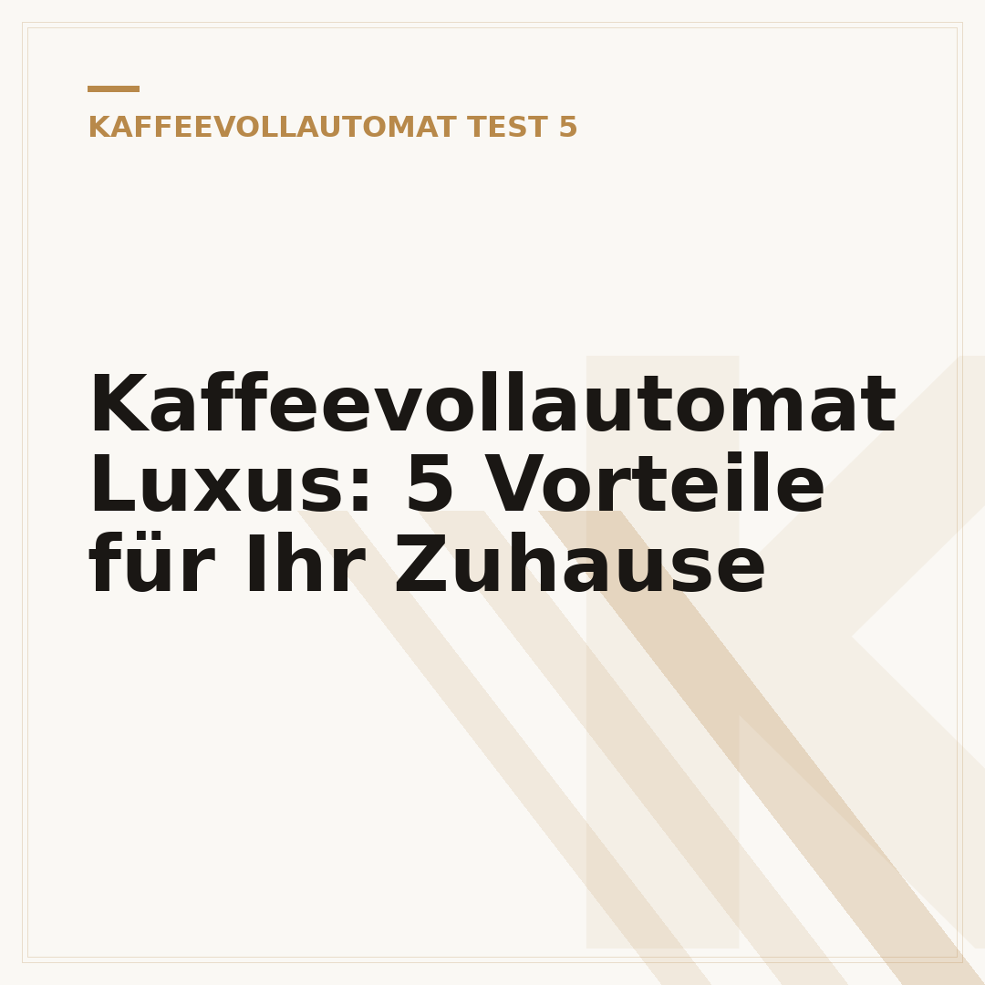 Kaffeevollautomat Luxus: 5 Vorteile für Ihr Zuhause