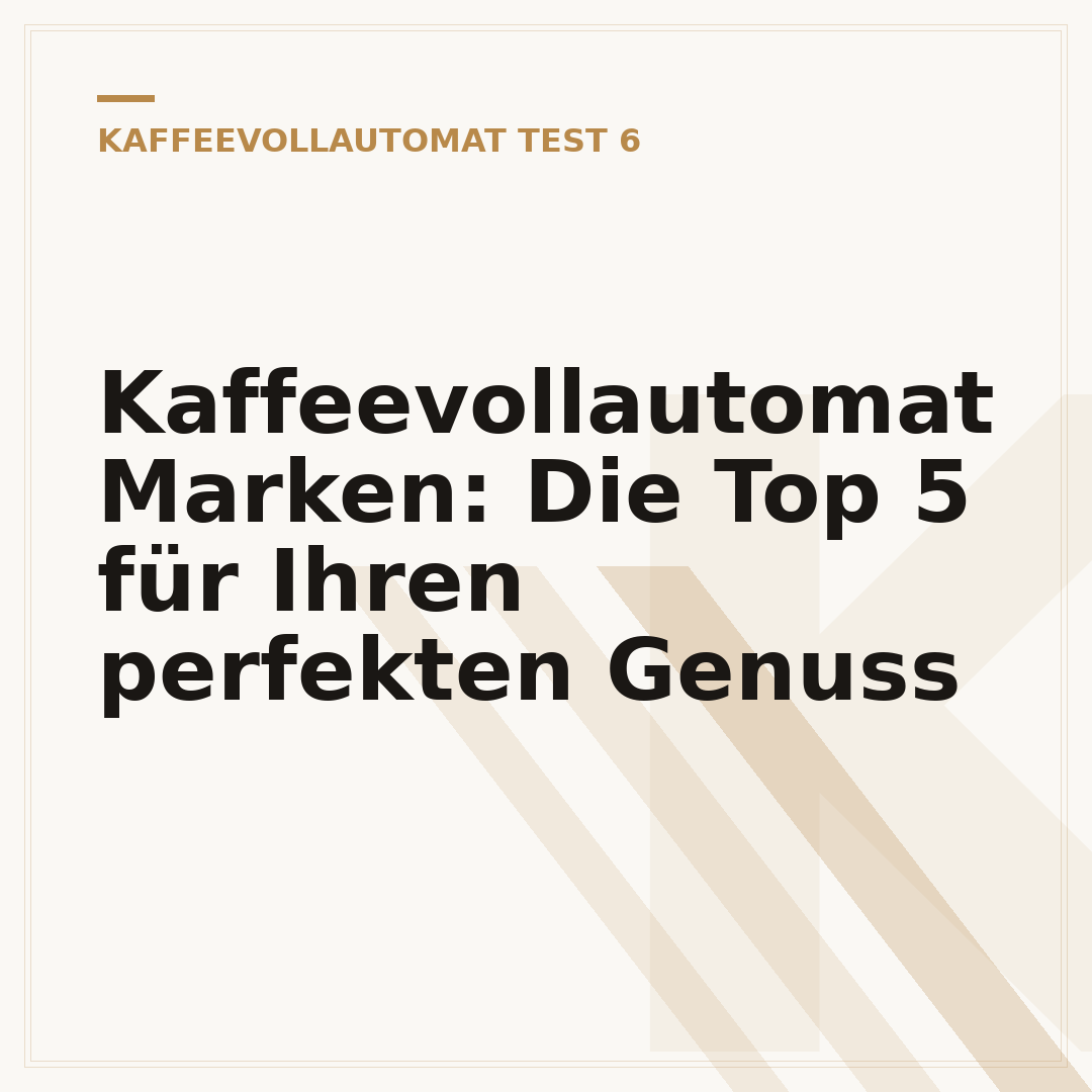 Kaffeevollautomat Marken: Die Top 5 für Ihren perfekten Genuss