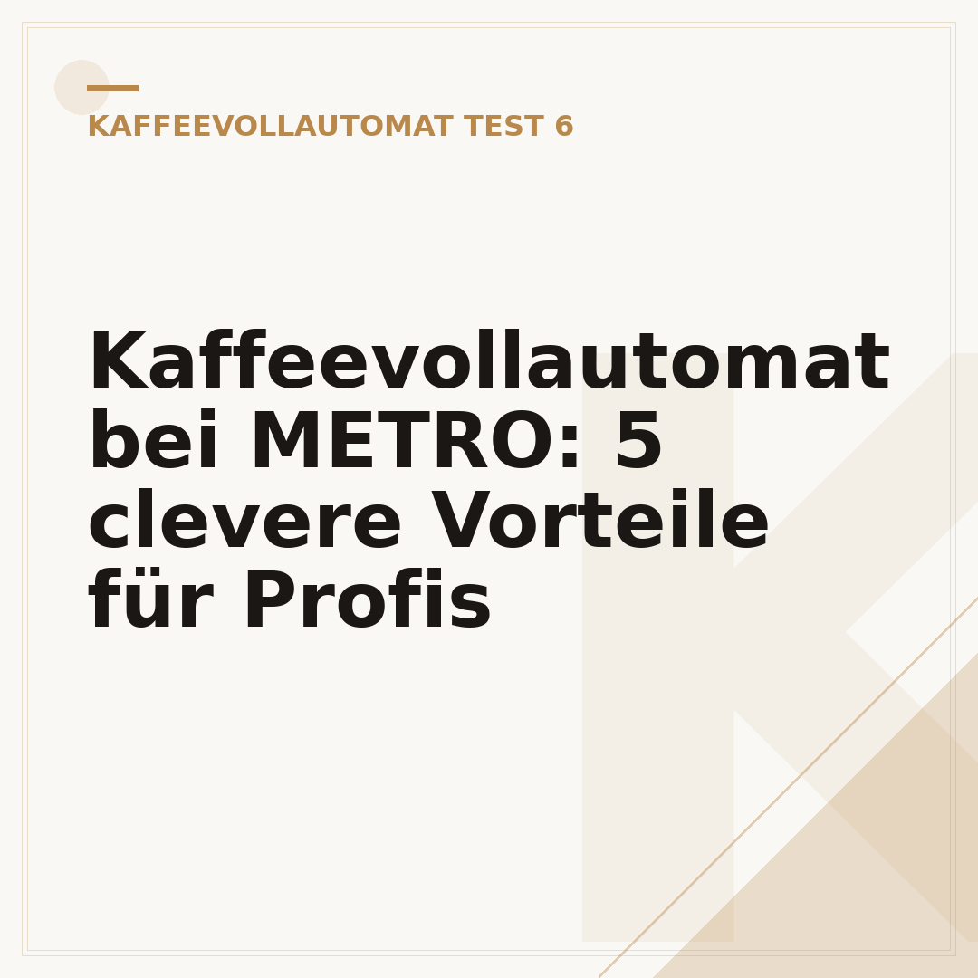 Kaffeevollautomat bei METRO: 5 clevere Vorteile für Profis