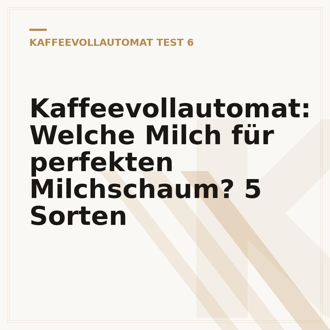 Kaffeevollautomat: Welche Milch für perfekten Milchschaum? 5 Sorten