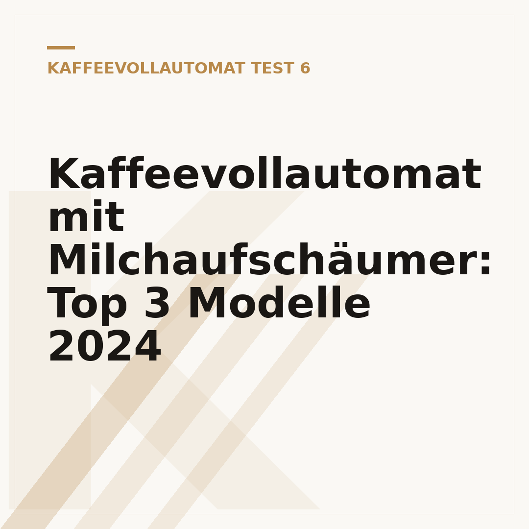 Kaffeevollautomat mit Milchaufschäumer: Top 3 Modelle 2024