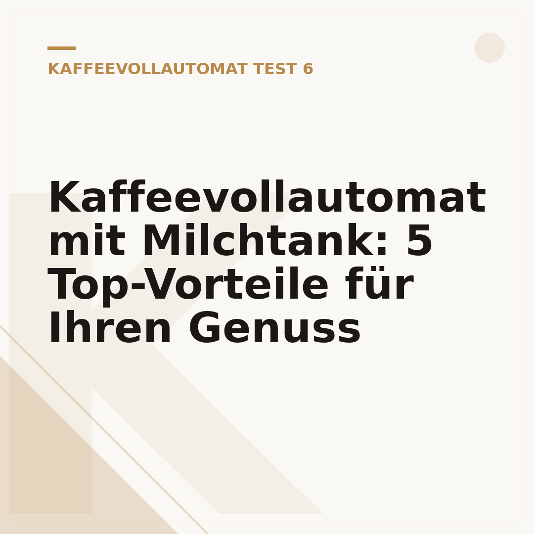 Kaffeevollautomat mit Milchtank: 5 Top-Vorteile für Ihren Genuss