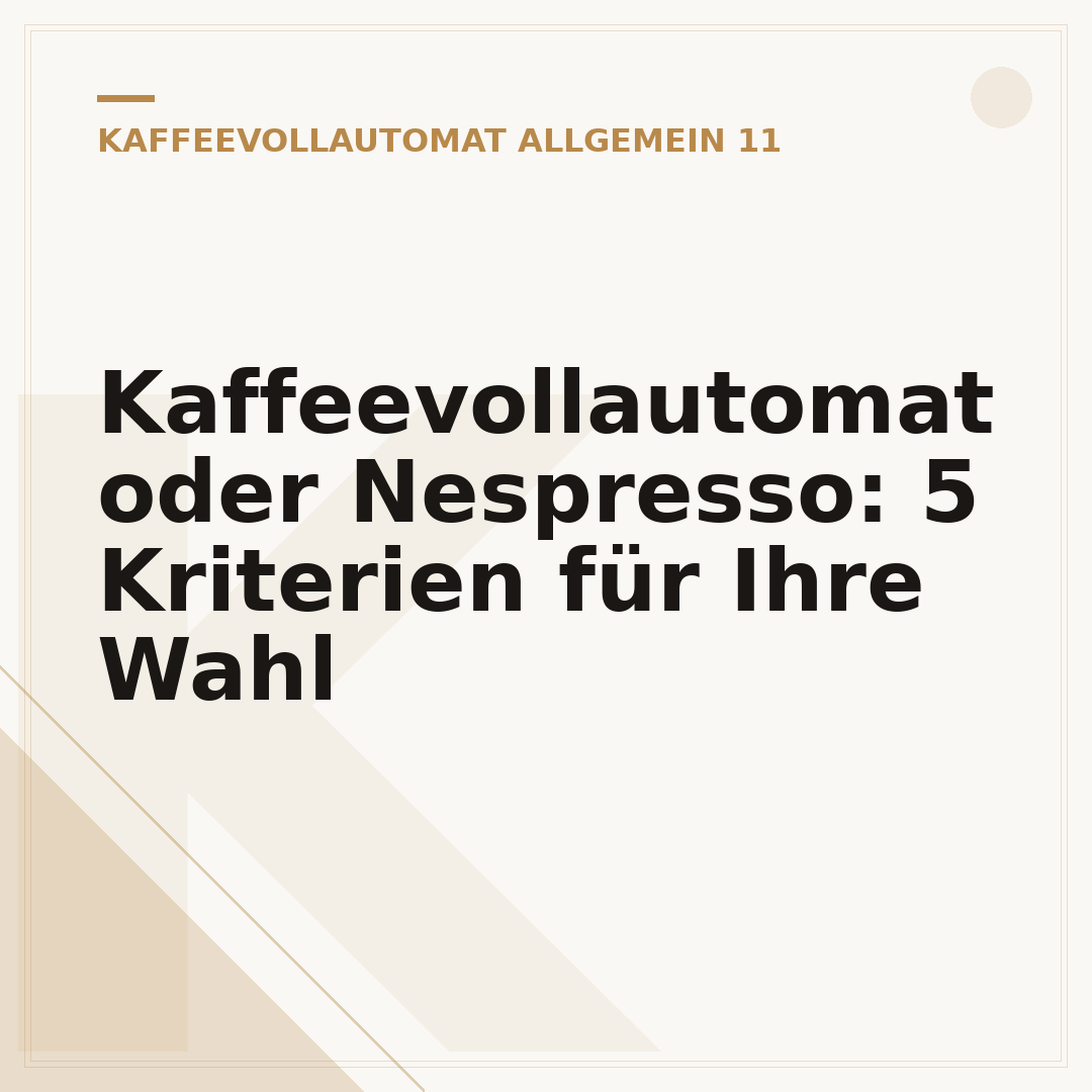 Kaffeevollautomat oder Nespresso: 5 Kriterien für Ihre Wahl