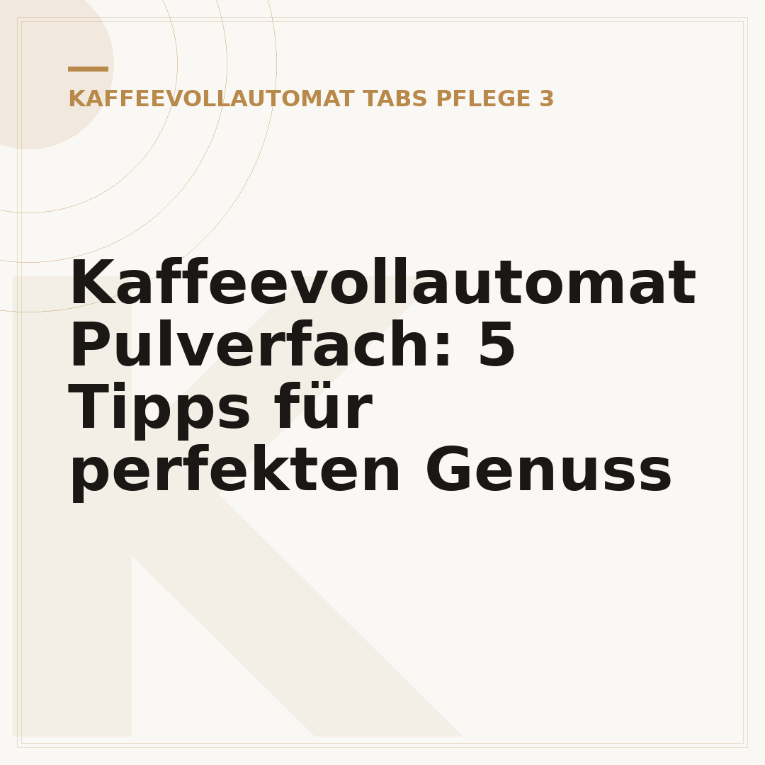 Kaffeevollautomat Pulverfach: 5 Tipps für perfekten Genuss