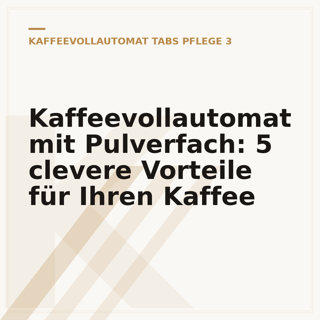 Kaffeevollautomat mit Pulverfach: 5 clevere Vorteile für Ihren Kaffee