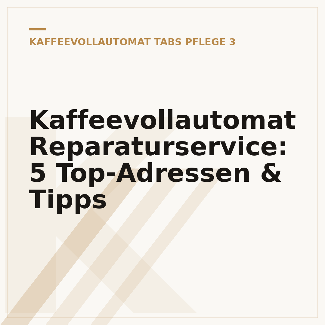 Kaffeevollautomat Reparaturservice: 5 Top-Adressen & Tipps