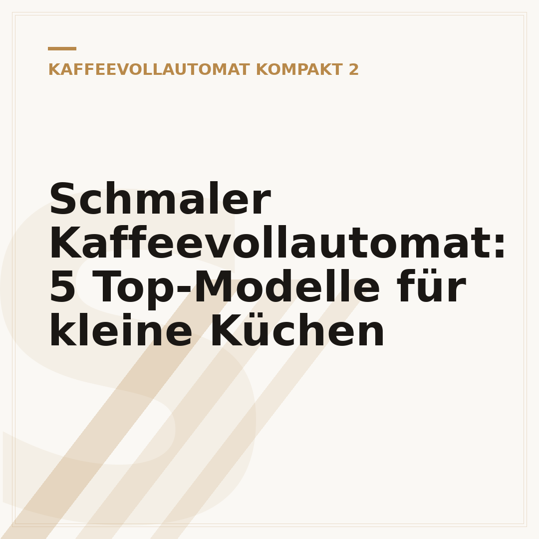 Schmaler Kaffeevollautomat: 5 Top-Modelle für kleine Küchen