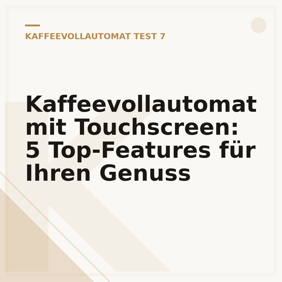 Kaffeevollautomat mit Touchscreen: 5 Top-Features für Ihren Genuss