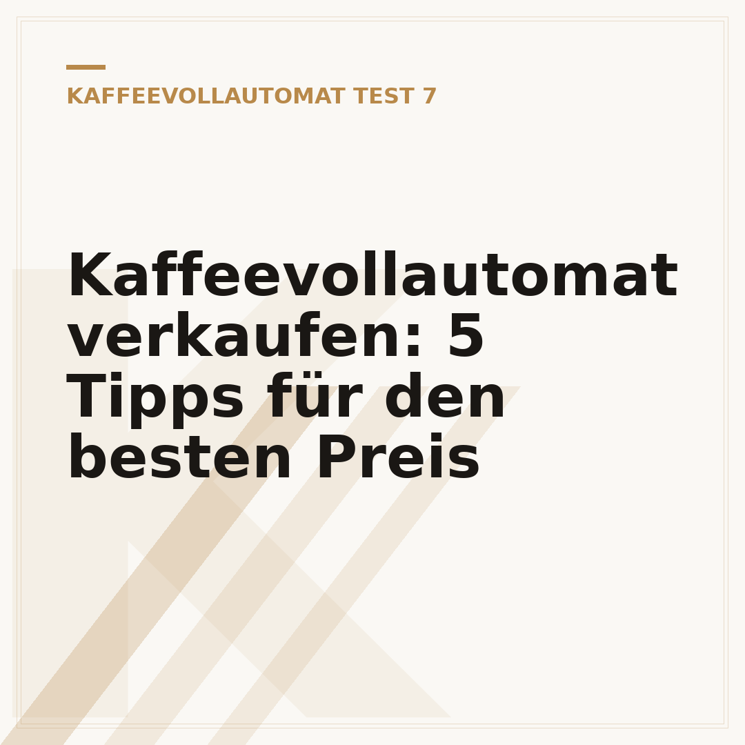 Kaffeevollautomat verkaufen: 5 Tipps für den besten Preis
