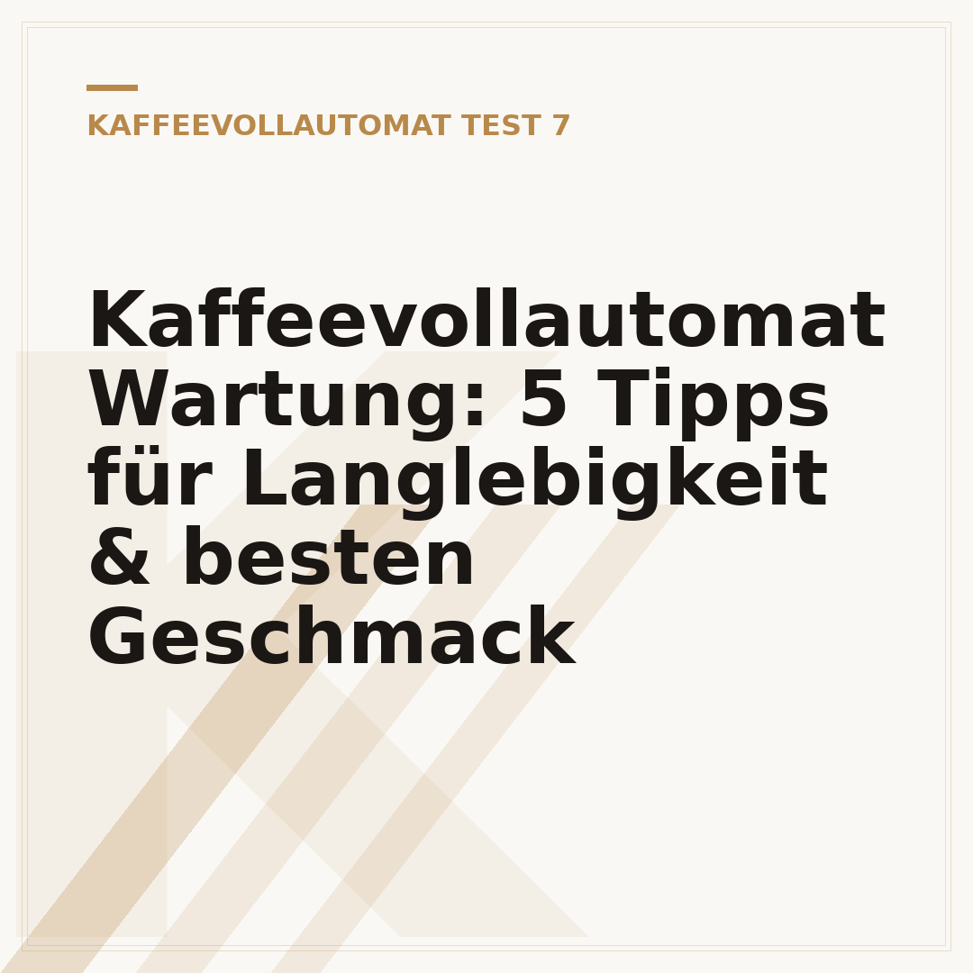 Kaffeevollautomat Wartung: 5 Tipps für Langlebigkeit & besten Geschmack