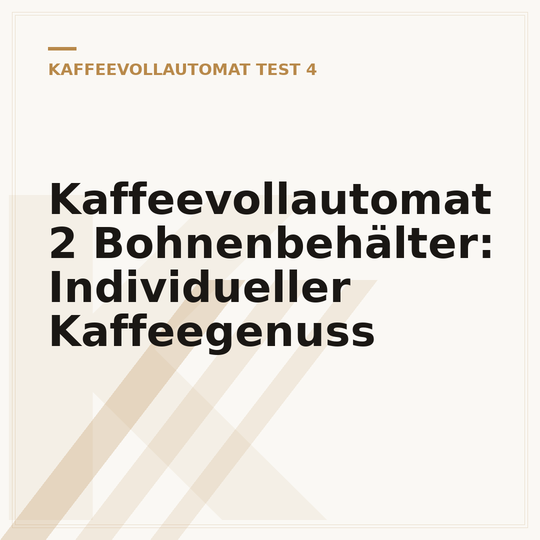 Kaffeevollautomat 2 Bohnenbehälter: Individueller Kaffeegenuss