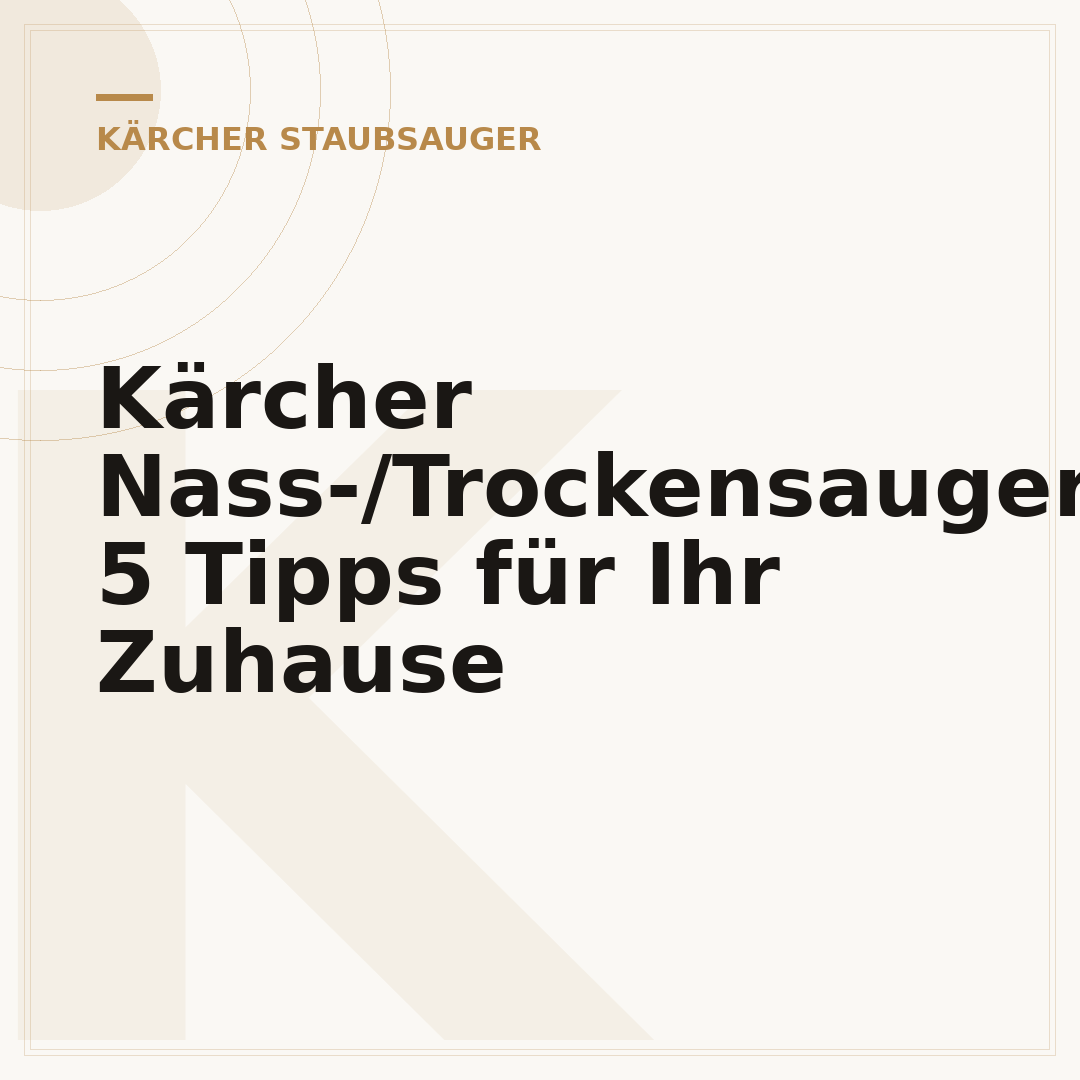 Kärcher Nass-/Trockensauger: 5 Tipps für Ihr Zuhause