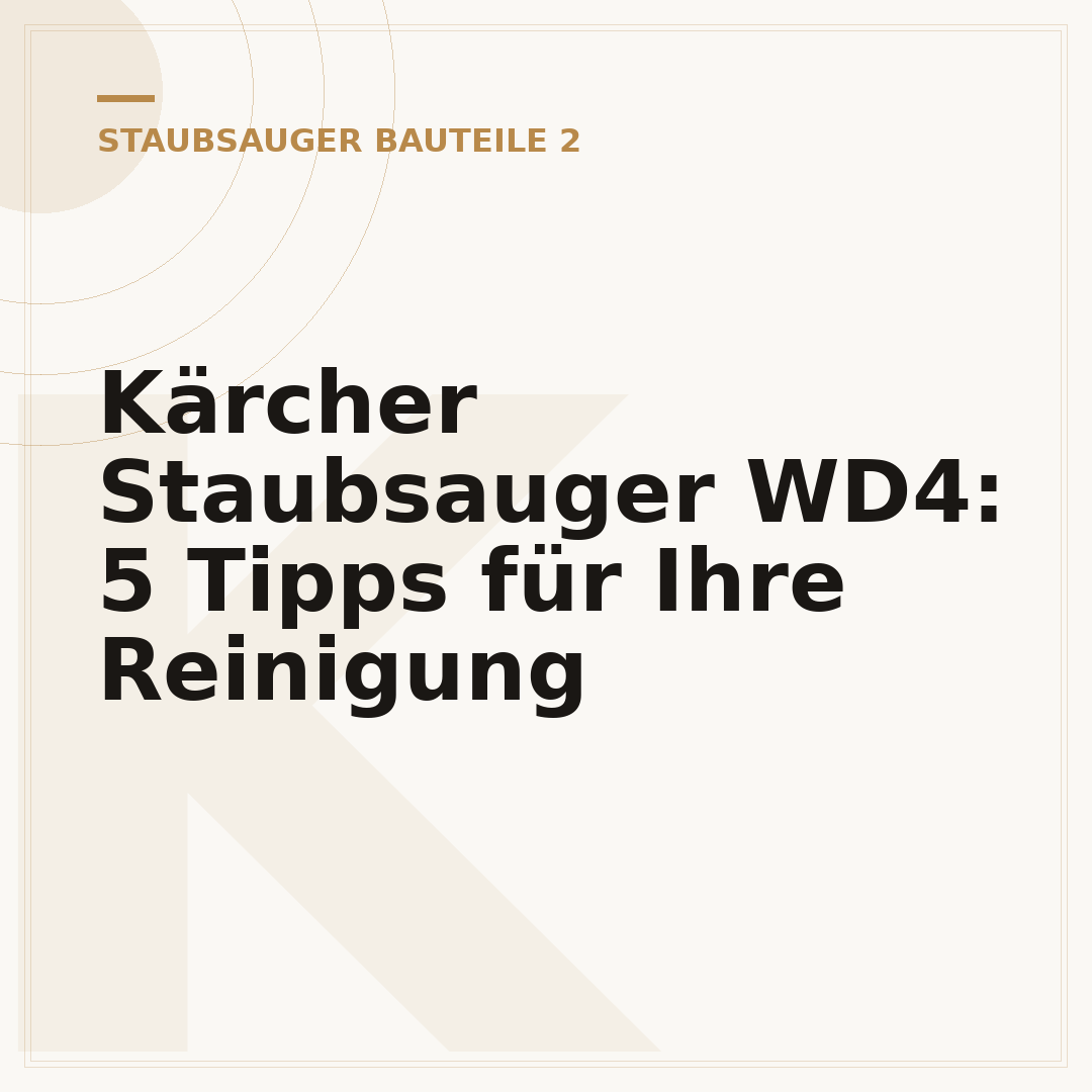 Kärcher Staubsauger WD4: 5 Tipps für Ihre Reinigung