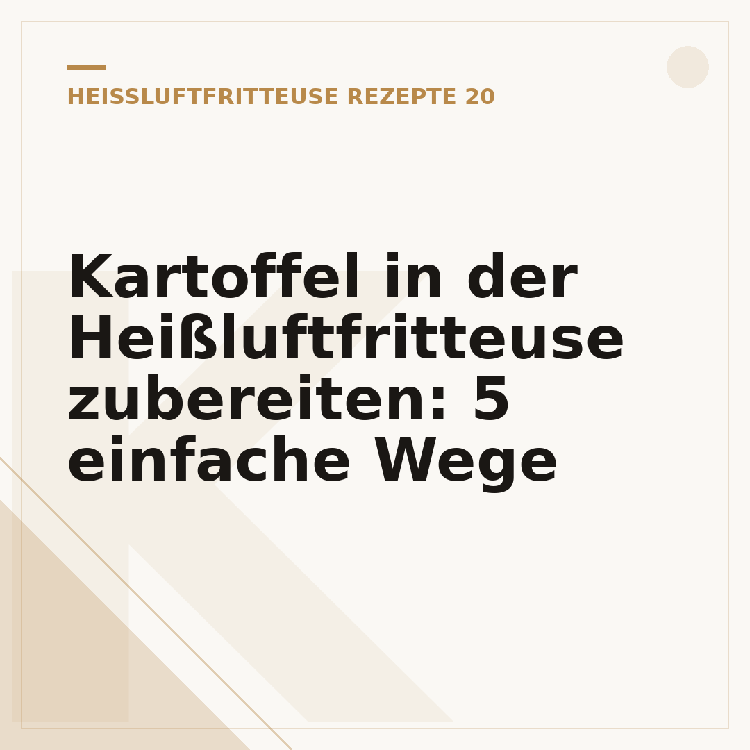 Kartoffel in der Heißluftfritteuse zubereiten: 5 einfache Wege