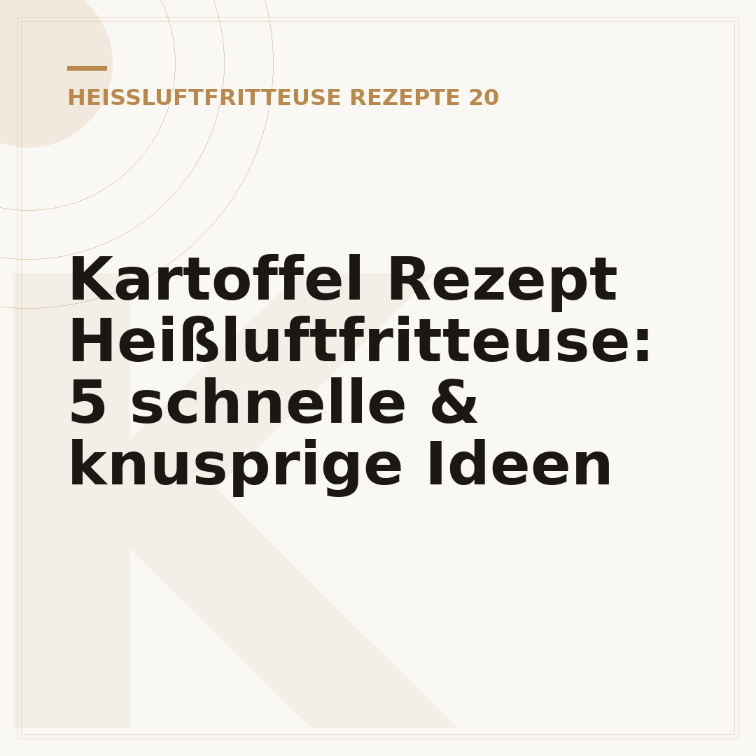 Kartoffel Rezept Heißluftfritteuse: 5 schnelle & knusprige Ideen
