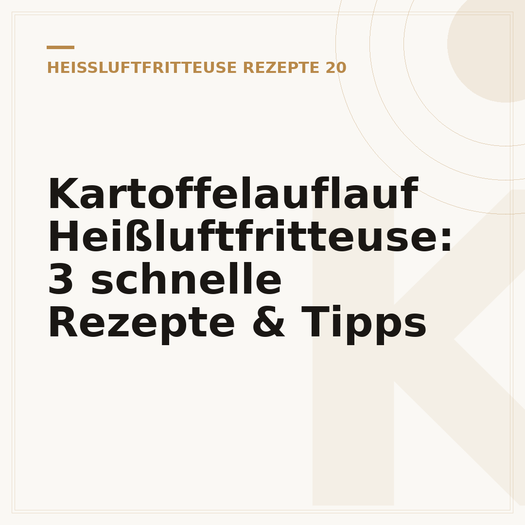 Kartoffelauflauf Heißluftfritteuse: 3 schnelle Rezepte & Tipps