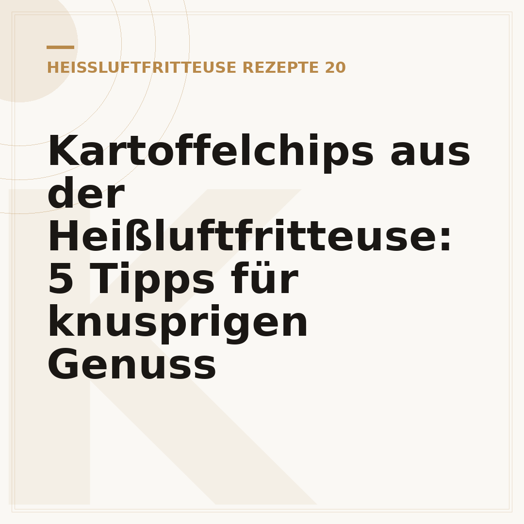 Kartoffelchips aus der Heißluftfritteuse: 5 Tipps für knusprigen Genuss