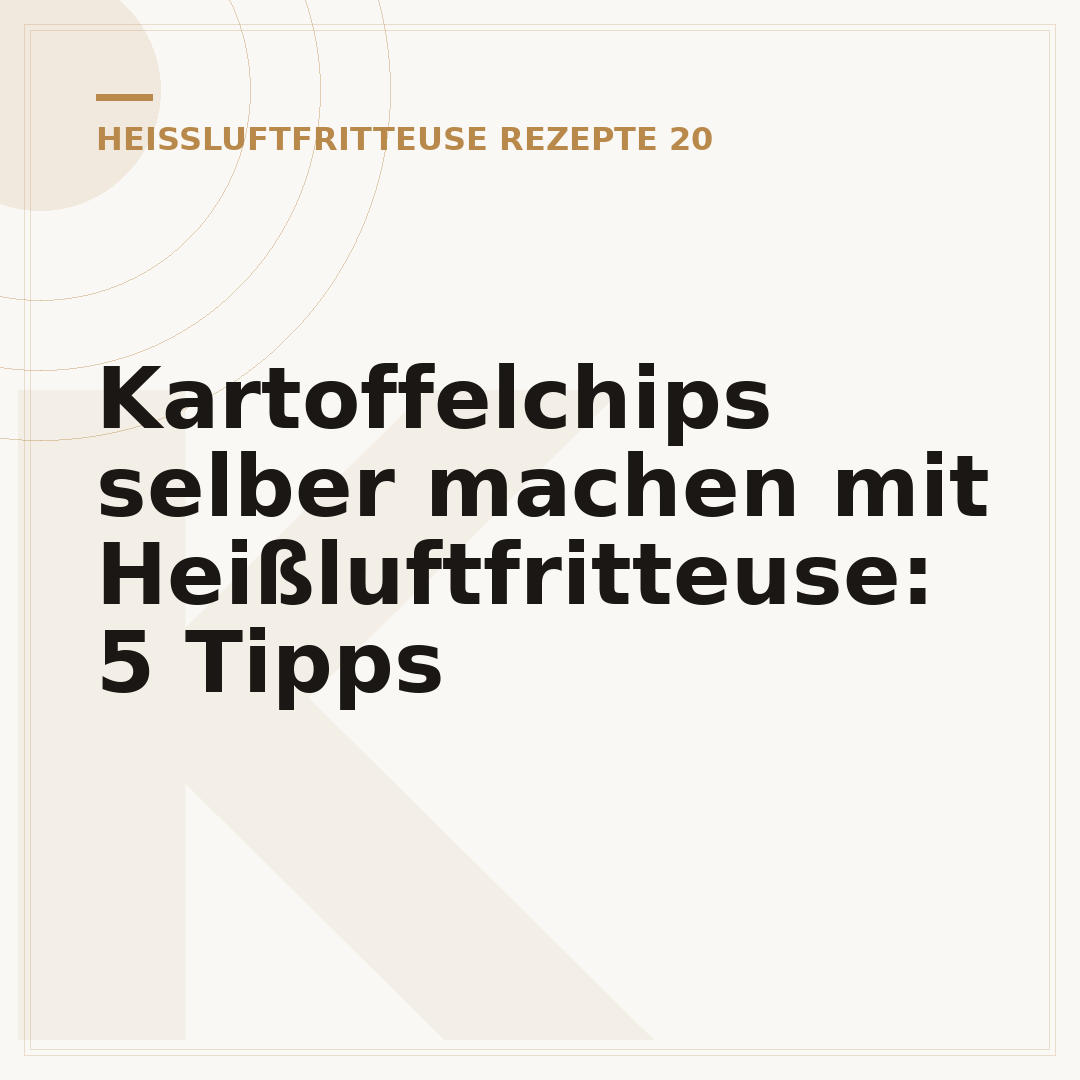Kartoffelchips selber machen mit Heißluftfritteuse: 5 Tipps