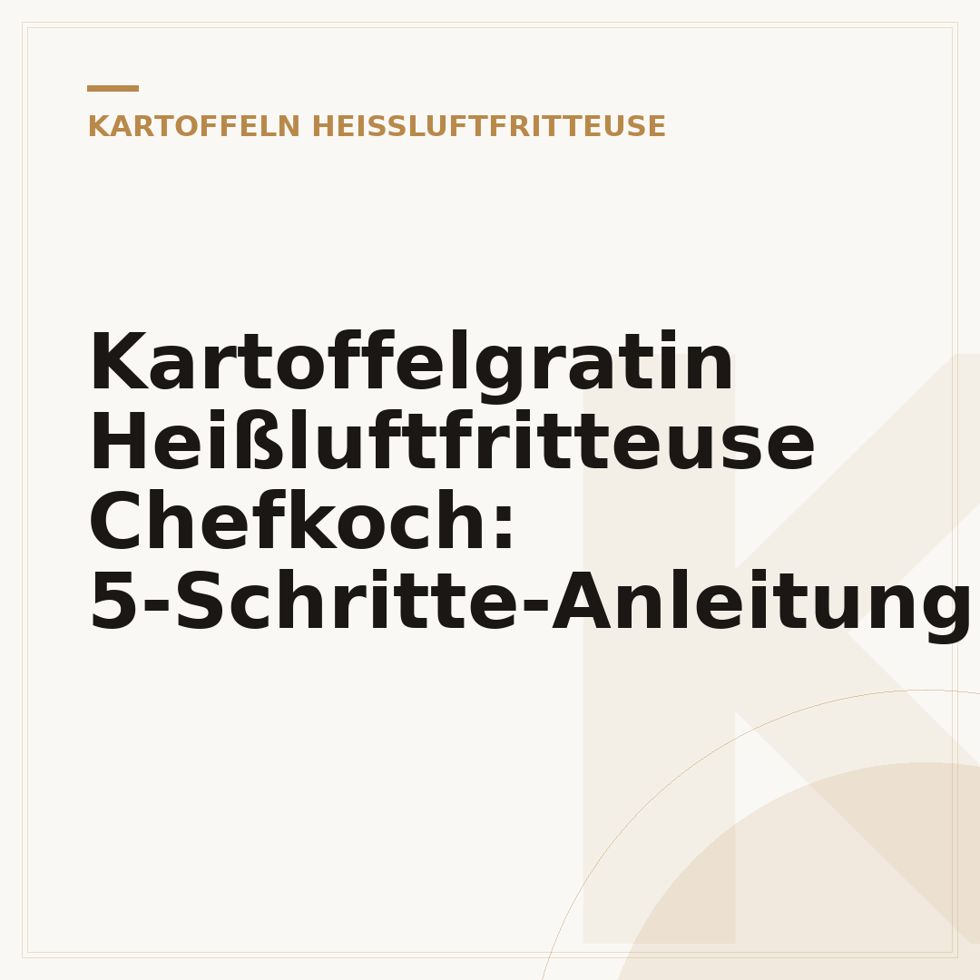 Kartoffelgratin Heißluftfritteuse Chefkoch: 5-Schritte-Anleitung