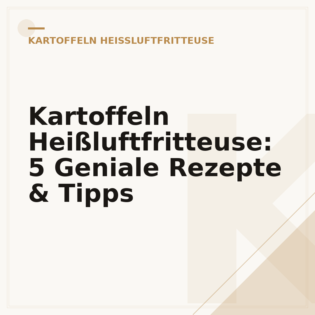 Kartoffeln Heißluftfritteuse: 5 Geniale Rezepte & Tipps