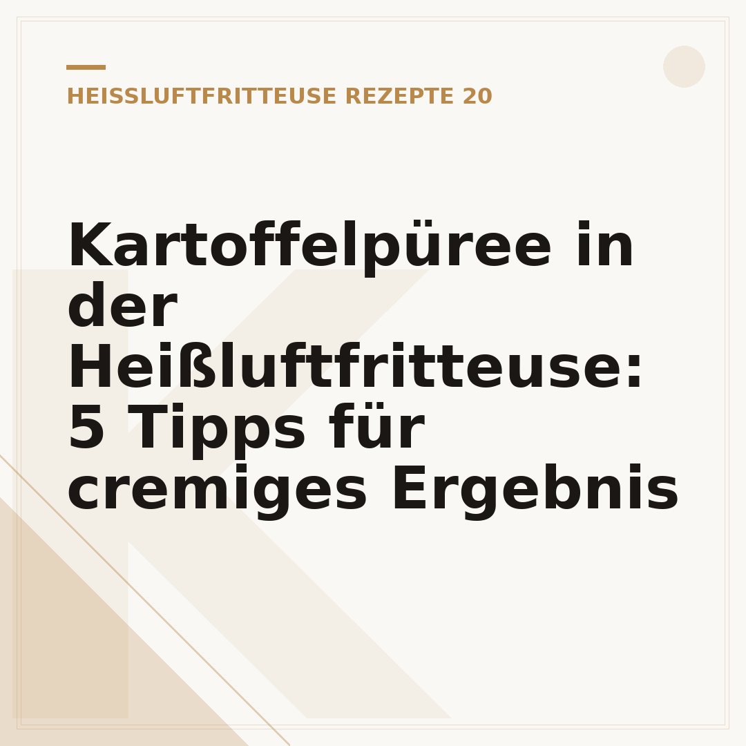 Kartoffelpüree in der Heißluftfritteuse: 5 Tipps für cremiges Ergebnis