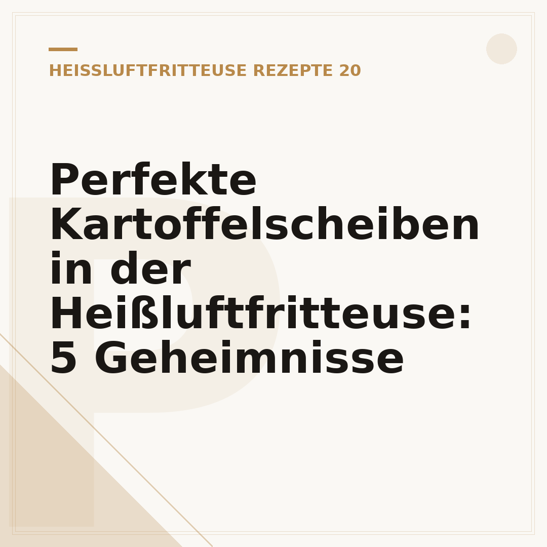 Perfekte Kartoffelscheiben in der Heißluftfritteuse: 5 Geheimnisse