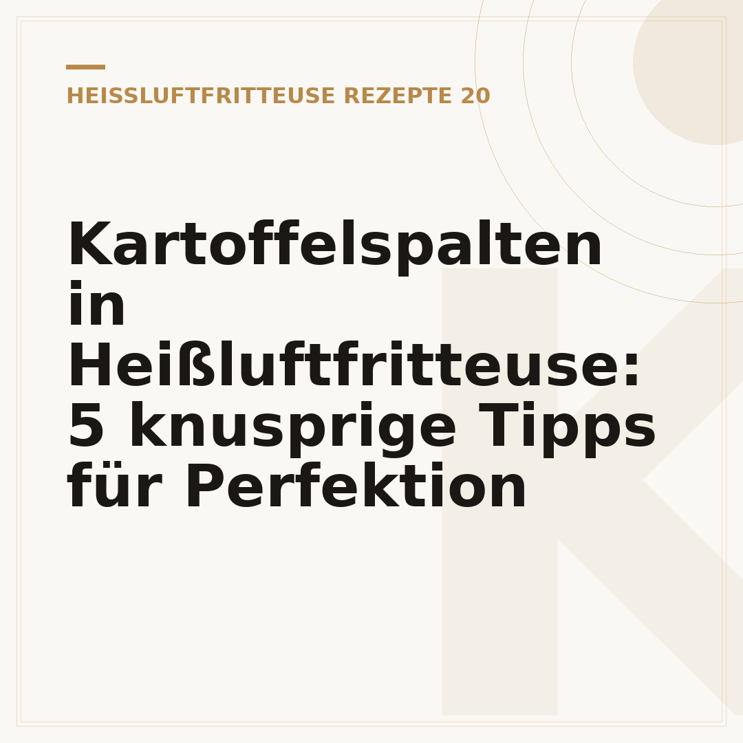 Kartoffelspalten in Heißluftfritteuse: 5 knusprige Tipps für Perfektion