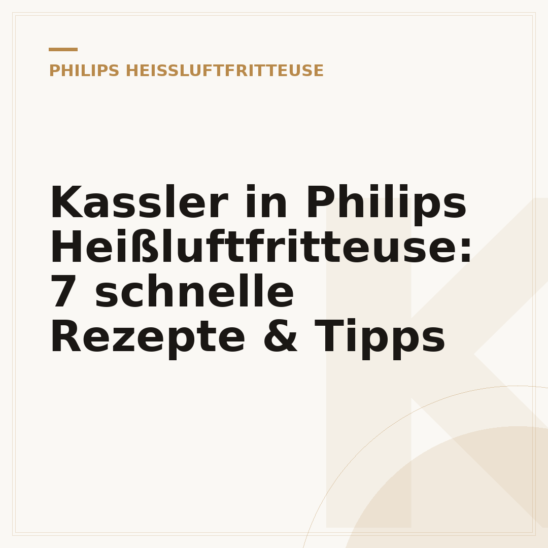 Kassler in Philips Heißluftfritteuse: 7 schnelle Rezepte & Tipps