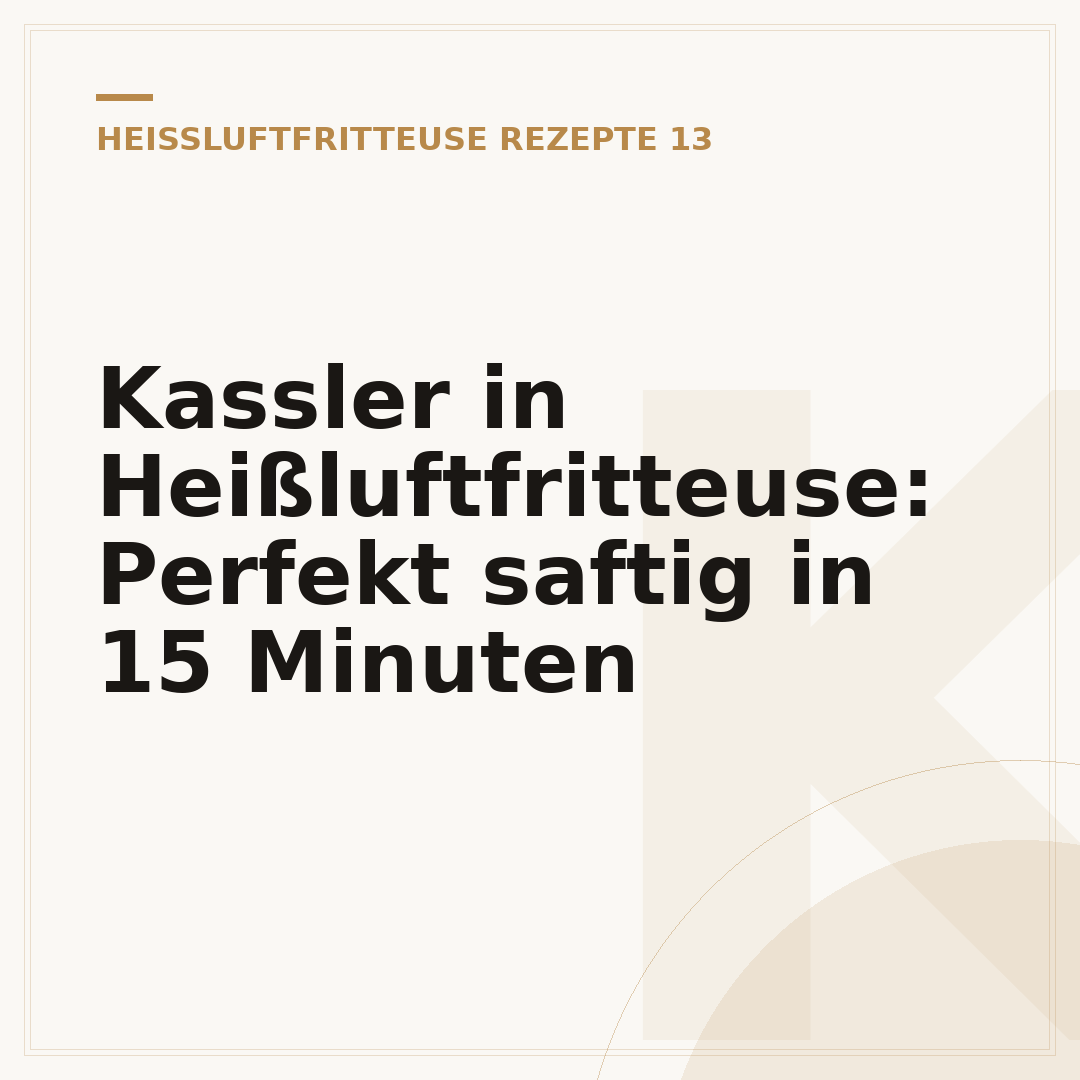 Kassler in Heißluftfritteuse: Perfekt saftig in 15 Minuten