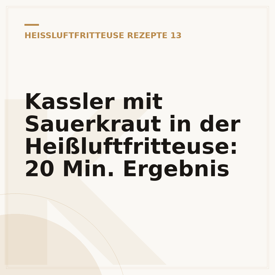 Kassler mit Sauerkraut in der Heißluftfritteuse: 20 Min. Ergebnis