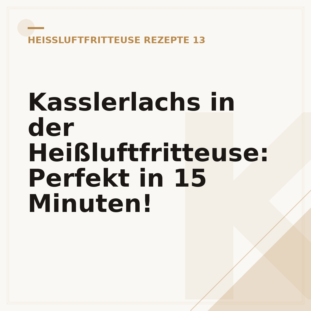 Kasslerlachs in der Heißluftfritteuse: Perfekt in 15 Minuten!